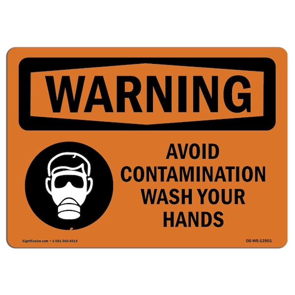 OSHA, Wear Approved Breathing Apparatus Beyond, 24in X 18in Rigid Plastic, 24" W, 18" H, Landscape